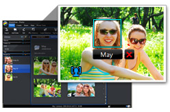 Smart face tagging software MediaShow makes it easy to sort your photo collection