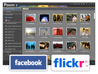 PowerDVD - 播放 Facebook 及 Flickr相片，動態效果更生動